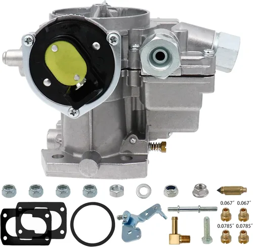 Vista 5 de Carburador marino de 2 barriles de carbohidratos para motores Mercruiser 3.0L 2.5L 4 CYL con chorros de estrangulador eléctrico, varillaje largo