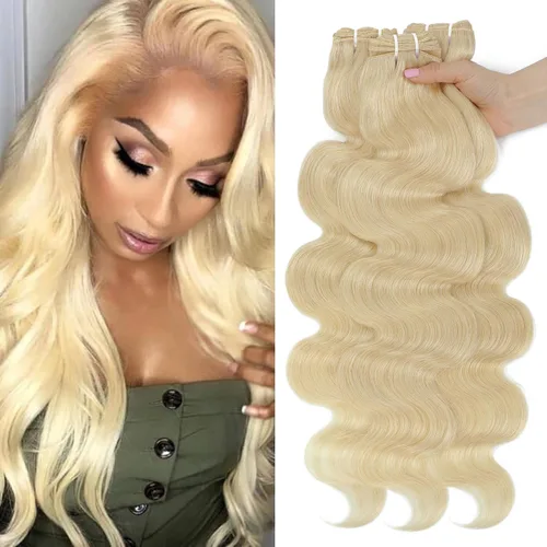 Vista 19 de DMKEEP Extensiones de cabello humano ondulado con cierre, 12, 14, 16+10 pulgadas, 100% cabello virgen brasileño sin procesar, 3 paquetes con cierre