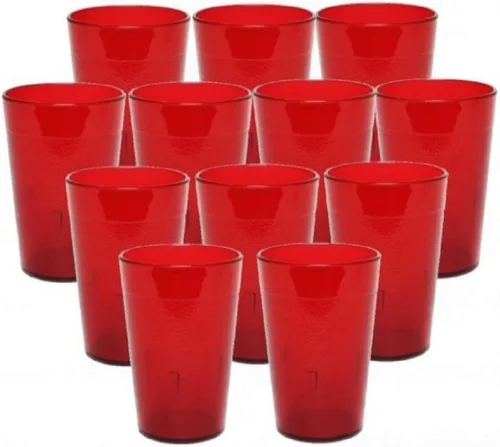 Vista 16 de TrueCraftware - Juego de 12 vasos de color ámbar de 5 onzas. Vasos reutilizables de té helado de alta calidad, apilables, aptos para lavavajillas