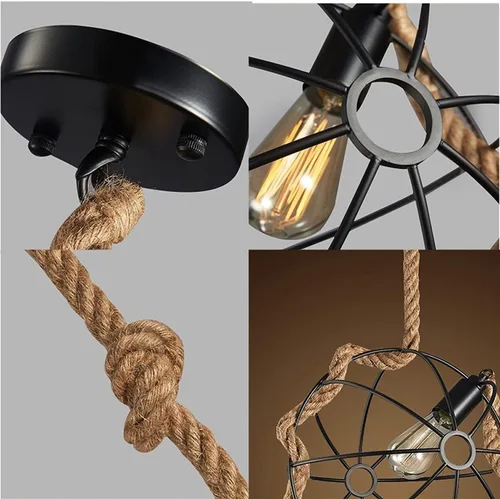 Vista 4 de Genérico Araña moderna, Lámparas colgantes retro redonda isla – Candelabros de iluminación lámpara colgante altura ajustable clásico elegante techo