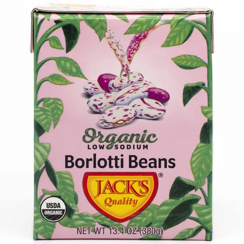 Vista 11 de Jack's Granos de mantequilla blanca orgánica de 13.4 onzas Relleno de proteína y fibra, bajo en sodio y sin OMG (paquete de 8)