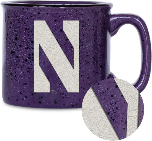 Vista 28 de Rico Industries NCAA Speckle 12oz Laser Engraved Campfire Mug