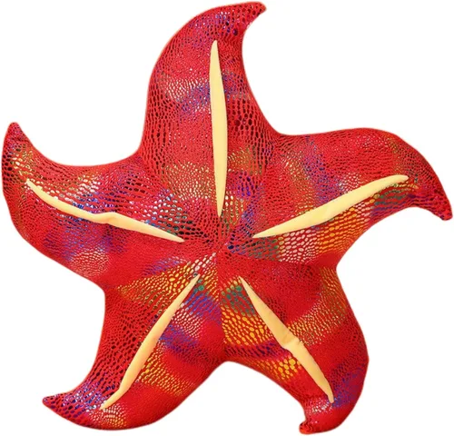 Vista 11 de Almohada de estrella de mar para sofá, cojín de suelo, almohada para el hogar (3.1 x 7.9 in, azul)