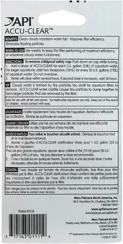 Vista 3 de API ACCU-CLEAR Clarificador de agua dulce para acuario de agua dulce, botella de 1.25 onzas (111A)