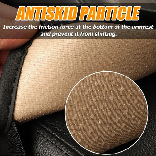 Vista 5 de Bittwee Almohadilla para consola central de automóvil, alfombrilla universal de cuero para reposabrazos, impermeable, protector de caja