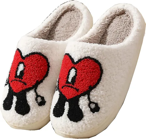 Vista 2 de Bad Cute Bunny Slippers for Women Home Slippers Cartoon Embroidery Holiday Gift