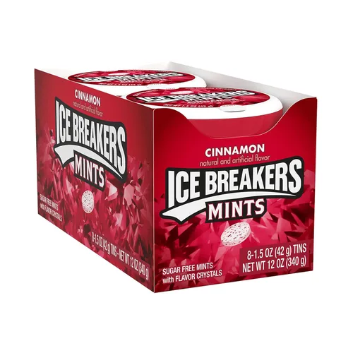 Vista 3 de Ice Breakers, latas de mentas sin azúcar con sabor a canela, 1.5 oz (8 unidades)