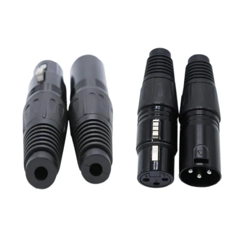 Vista 2 de 10 pares DMX XLR 3 Pin Macho/Hembra Audio Mic Snake Plug Audio Micrófono Cable Conector, Carcasa Negra