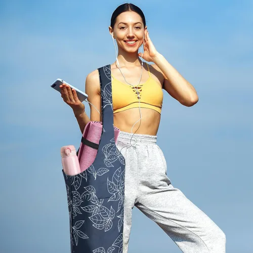 Vista 6 de IwIeIaIrI Yoga Mat Bag for Women with Mat Carrier Large Size Pocket