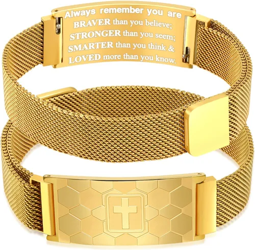 Vista 45 de Regalos de graduación, pulsera de fútbol, fútbol, baloncesto, béisbol, regalos de pulsera, pulseras de cruz de fe para hombres, bautismo, primera
