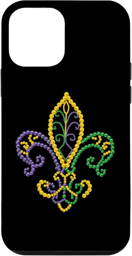Vista 12 de Funda para iPhone 15 Mardi Gras Fleur De Lis Beads Carnival 2023 Mardi Gras Party Case