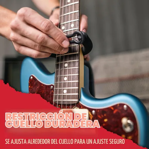 Vista 3 de Gator Frameworks Soporte de guitarra doble ajustable; Sostiene dos guitarras eléctricas o acústicas (GFW-GTR-2000), negro