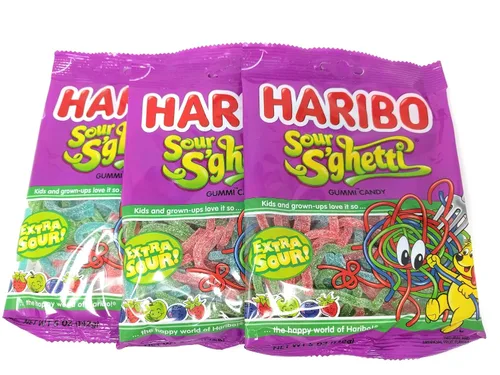 Vista 3 de Haribo Caramelo de gomita de espagueti ácido, 5 onzas