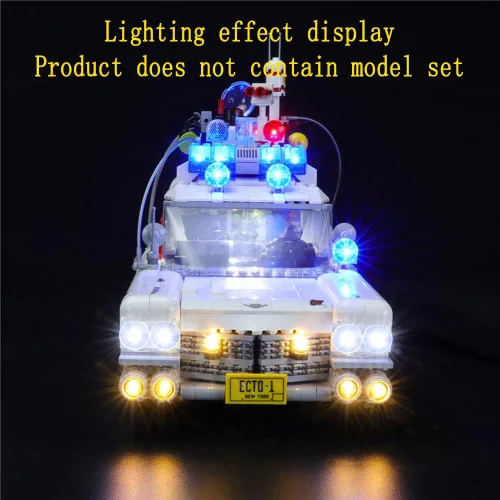 Vista 6 de GEAMENT Kit de luz LED compatible con Lego 10274 Ghostbusters ECTO-1 (Ver.2020) - Juego de iluminación para modelo de construcción de creadores