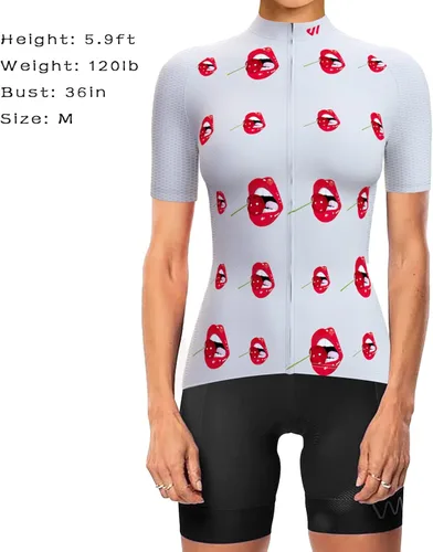 Vista 2 de Lo.gas Cycling Jersey WomenShort SleeveBike Bicycle Biking Shirts for Women