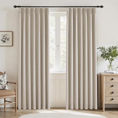 Vista 18 de UHITECH Cortinas plisadas pequeñas de 35 pulgadas de largo, cortinas opacas cortas para ventanas de sótano, aislamiento térmico, cortinas opacas
