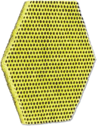 Vista 2 de Scotch-Brite 96HEX - Almohadilla de fregado de doble propósito, 5 x 5 pulgadas, gris/amarillo, paquete de 15, limpieza resistente