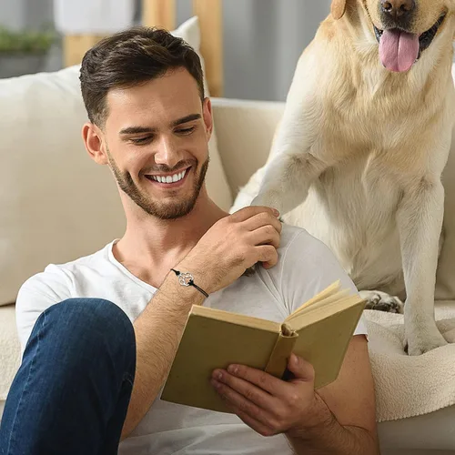 Vista 9 de PLwelth Pulseras de perro de cachorro para mujeres y hombres, regalos conmemorativos para amantes de las mascotas, regalos de amistad para ella, sus