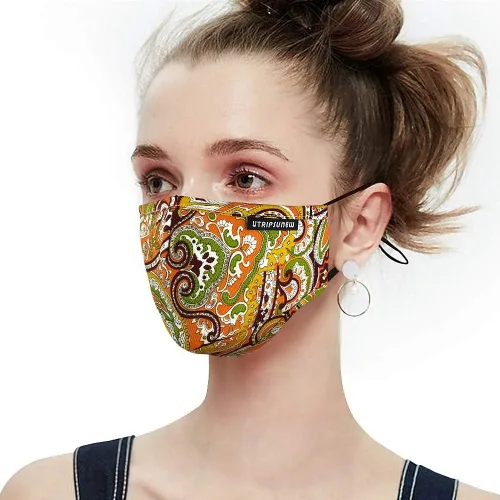 Vista 9 de Máscara antipolvo, mascarilla bucal de algodón PM2.5 lavable y reutilizable, Protección contra el germen de la gripe, Máscara de respirador