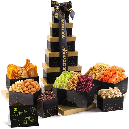 Vista 9 de NUT CRAVINGS - Cesta de regalo de frutas secas y nueces mixtas