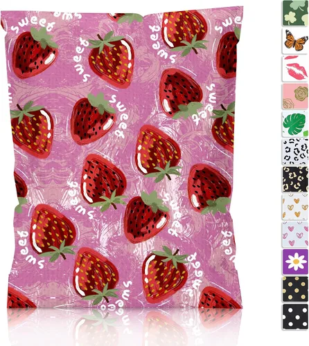 Vista 24 de JinRuiKJ Paquete de 25 sobres de polietileno con estampado de leopardo negro, 10x13, bolsas de envío para ropa, bolsas de correo autoadhesivas