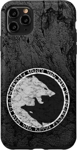Vista 13 de Fenrir Wolf of Odin in Circle of Norse Runes Case for iPhone 17