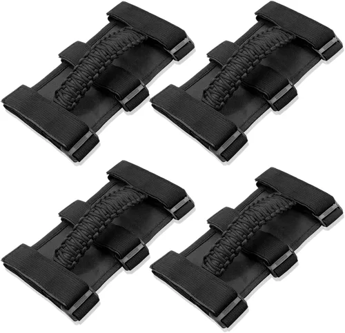 Vista 19 de Accesorios para Jeep Wrangler, barra antivuelco, mango de agarre con moldura para manija compatible con Jeep Wrangler YJ TJ JK JKU JL JLU 1955-2023