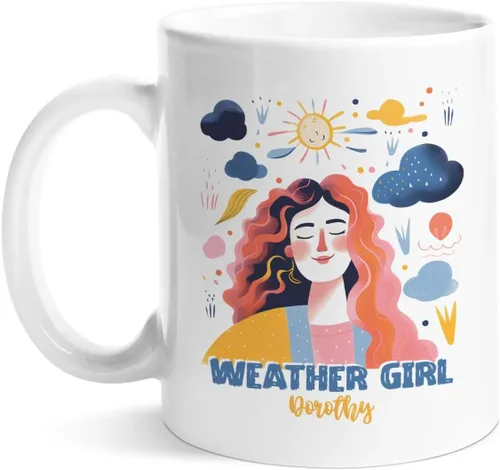 Vista 16 de Taza de café personalizada Storm Chaser con nombre, taza de cerámica de tornado personalizada para meteorólogo, regalos novedosos para amantes