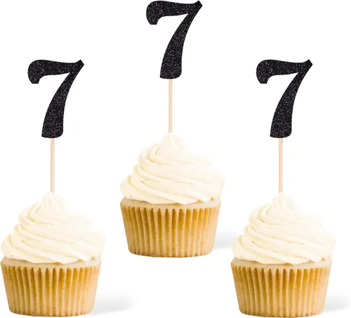 Vista 6 de Gexolenu 24 piezas doradas de doble cara para cupcakes de primer cumpleaños, decoración de pasteles, decoración de primera fiesta de cumpleaños Oro