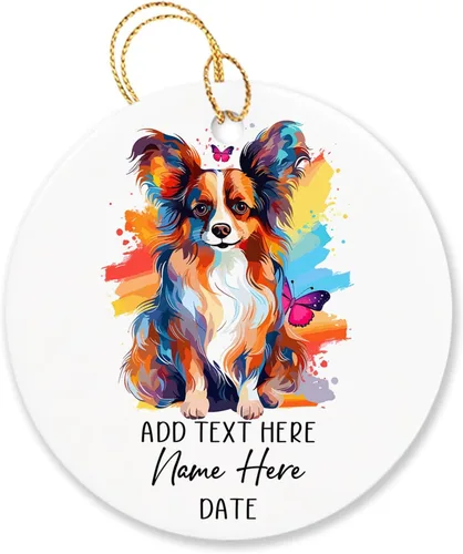 Vista 7 de Adorno personalizado de Chow Chow Chow de Navidad 2025, regalo de adorno de árbol de Navidad para amantes de los perros, adorno único de Navidad