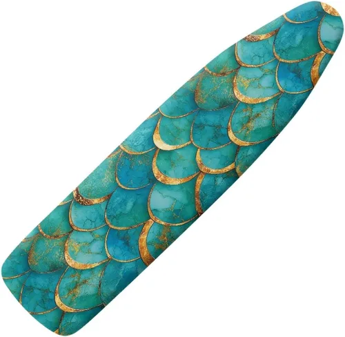 Vista 9 de Funda para tabla de planchar con diseño de estrellas y bandera estadounidense con borde elástico y acogedor bolsillo para la nariz, resistente al