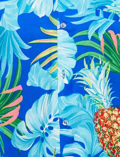 Vista 6 de Stylore Funky - Camisa hawaiana de ajuste relajado con piña, hibisco, varios