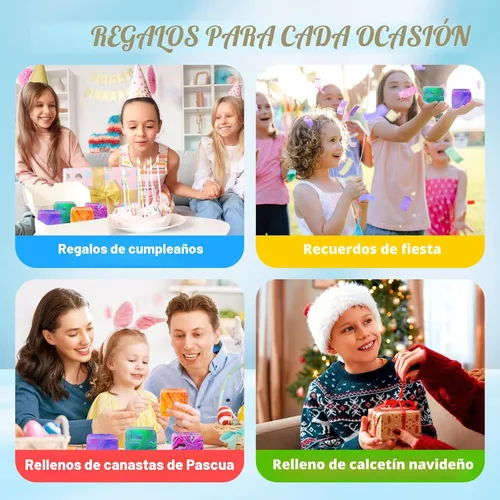 Vista 6 de Juguetes Fidget Cubo Blando Antiestrés, Pelotas Antiestrés para Niños y Adultos Juguetes Blandos Alivio del Estrés, Pelotas de Azúcar de Cubo Blando