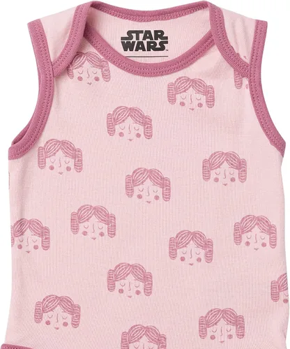 Vista 4 de Tienda Essentials Disney Star Wars Body de princesa sin mangas, paquete de 6