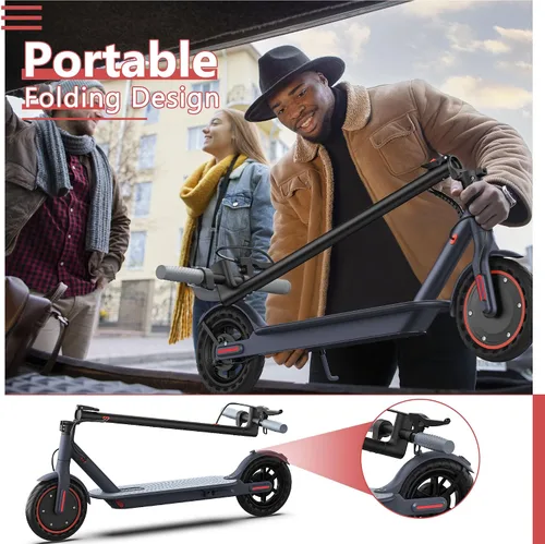 Vista 7 de Maxshot Electric Scooter, 19-20 MPH Max Speed, 15-28 Miles Range Negro