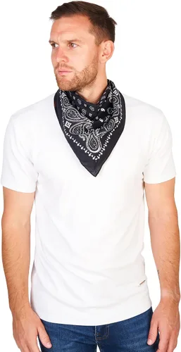 Vista 8 de Bandana de algodón de alta calidad para hombres y mujeres - Pañuelo para el Negro