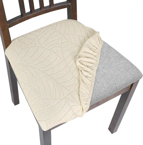 Vista 16 de SearchI Juego de 2 fundas de asiento para sillas de comedor, fundas de asiento elásticas con estampado, extraíbles y lavables, fundas de cojín