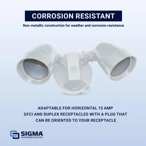 Vista 2 de Sigma Engineered Solutions 16754WH - Kit de reflector LED resistente a la intemperie de 2000 lúmenes, color blanco