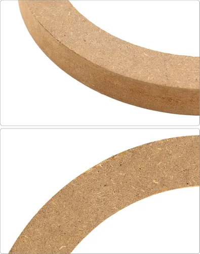 Vista 7 de QWORK Anillos espaciadores de altavoz de madera, 4 anillos de altavoz de MDF de 6.5 pulgadas para automóvil, anillos de madera de tweeter de MDF