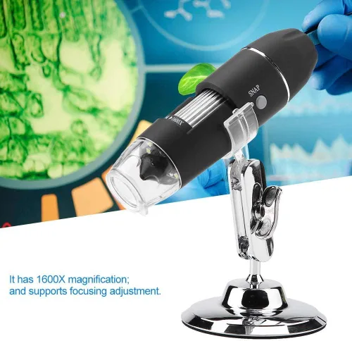 Vista 8 de Microscopio digital USB, aumento 50X-1600X con soporte