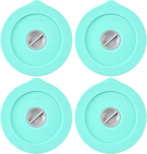 Vista 28 de Tapas de repuesto para Pyrex 7200-PC de 2 tazas, tapa de cobertura de almacenamiento redonda de silicona para tazón de vidrio Anchor Hocking Beige 4