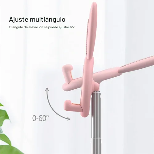 Vista 7 de OATSBASF Soporte ajustable para teléfono celular, soporte ajustable para teléfono con diseño de conejo, soporte para teléfono Kawaii, compatible