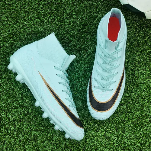 Vista 4 de ASOCO DREAM Zapatos de fútbol para hombre, zapatos de fútbol para terreno firme, entrenamiento profesional, botas de fútbol para interiores