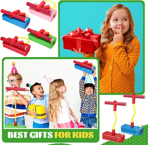 Vista 7 de Wettarn 8 piezas de espuma Pogo Jumper Promote Grow Tall Pogo Stick de espuma de palo de salto seguro y divertido para adolescentes, niños y niñas