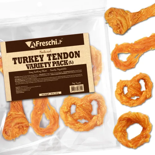 Vista 18 de A Freschi srl® Tendón de pavo totalmente natural para perros, hueso