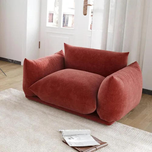 Vista 10 de JACH Mid-Century - Sofá modular moderno de felpilla para sala de estar, sofás minimalistas profundos de 3 asientos con cojín grueso, muebles cómodos