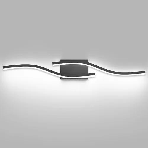 Vista 15 de PRESDE Lámpara LED de Tocador de Baño de 24", Moderna Luminaria de Barra de Pared Negra Sobre Espejo Regulable 3CCT