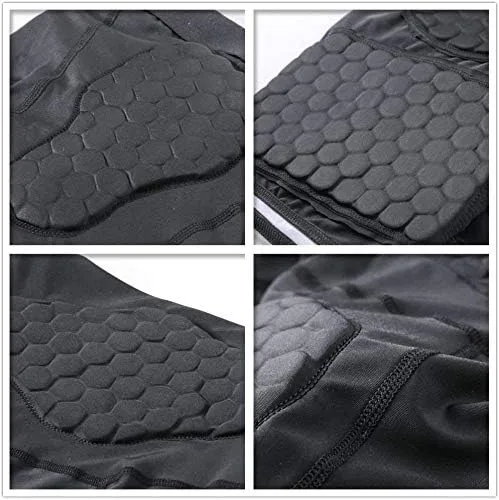 Vista 3 de TUOY Padded Compression Shorts Padded Football Girdle Hip and Thigh Protector