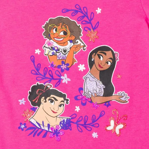 Vista 6 de Disney Classics - Paquete de 2 camisetas sin botones para niñas pequeñas y grandes (2T - 18-20)