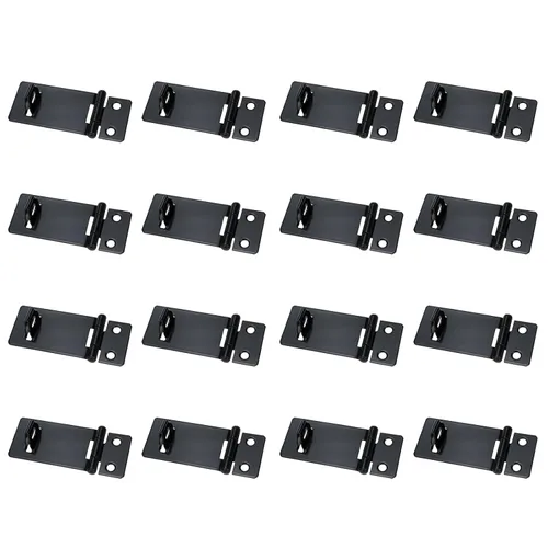Vista 6 de Cerradura de candado negro, cerradura deslizante de puerta, cerradura de perno deslizante, cerradura de hierro pintado negro de 2 pulgadas